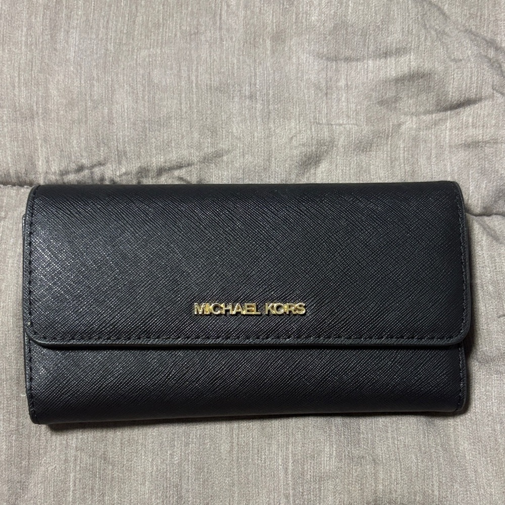 Michael Kors Black Saffiano Leather Wallet